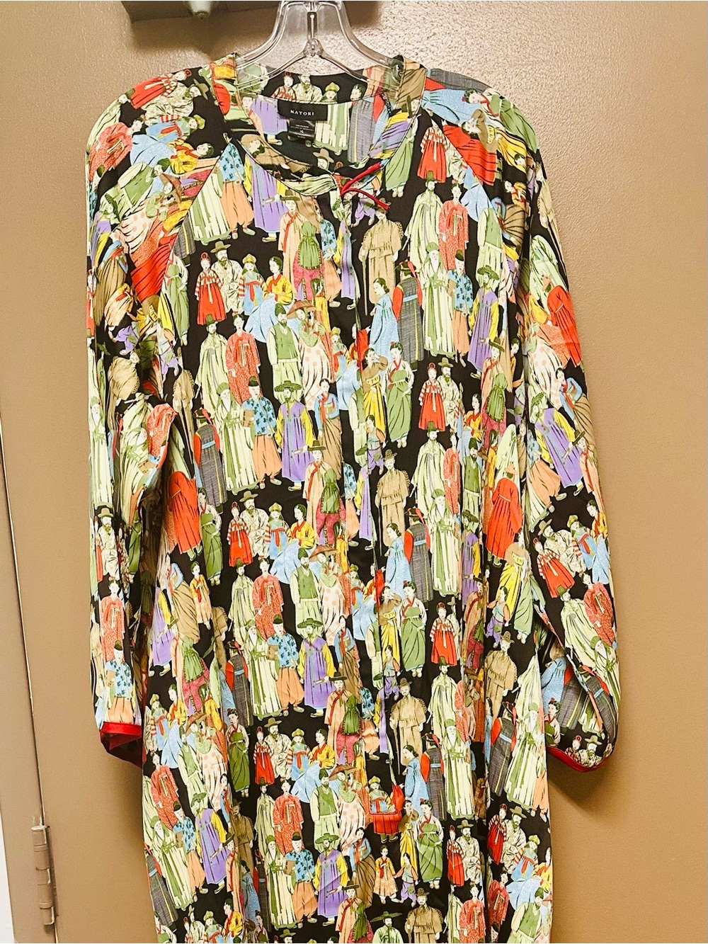 Natori Women's Black Multicolor Printed Long Robe